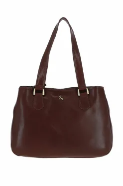 Shoulder Bags*Ashwood Leather Vegetable Tanned Three Section Real Leather Shoulder Bag Light Brown