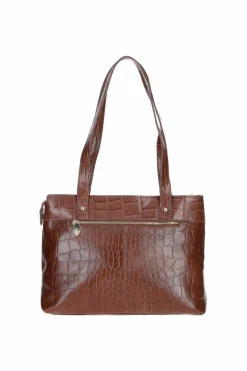 Shoulder Bags|Handbags*Ashwood Leather Velutto Eleganza' Zip Mid Section Real Leather Shoulder Bag Light Brown