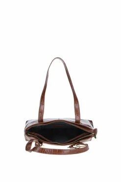 Shoulder Bags|Handbags*Ashwood Leather Velutto Eleganza' Zip Mid Section Real Leather Shoulder Bag Light Brown