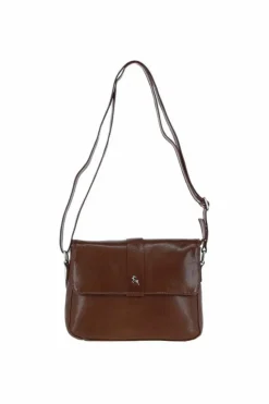 Shoulder Bags|Handbags*Ashwood Leather Veneto Vellutato' Real Leather Crossbody Bag Tan