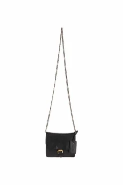 Cross-Body Bags*Ashwood Leather Vintage Mini Leather Cross Body Shoulder Bag With Chain Strap Black