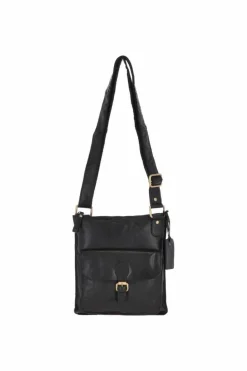 Shoulder Bags*Ashwood Leather Vintage Small Leather Shoulder Bag Black