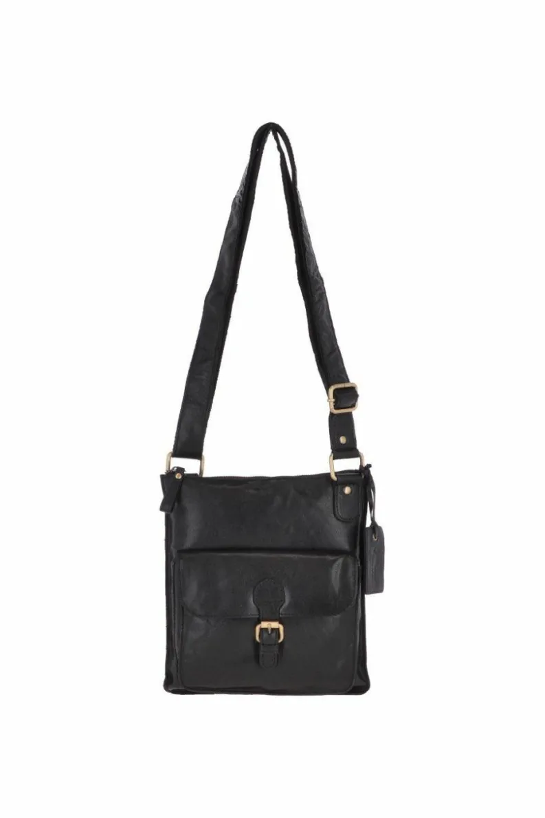Shoulder Bags*Ashwood Leather Vintage Small Leather Shoulder Bag Black