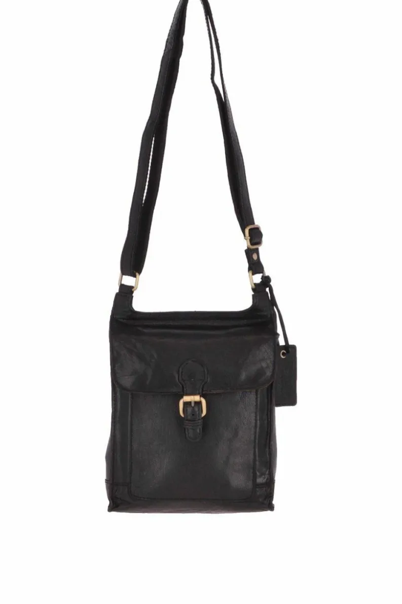 Shoulder Bags*Ashwood Leather Vintage Small Leather Travel Shoulder Bag Black