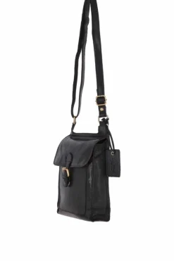 Shoulder Bags*Ashwood Leather Vintage Small Leather Travel Shoulder Bag Black
