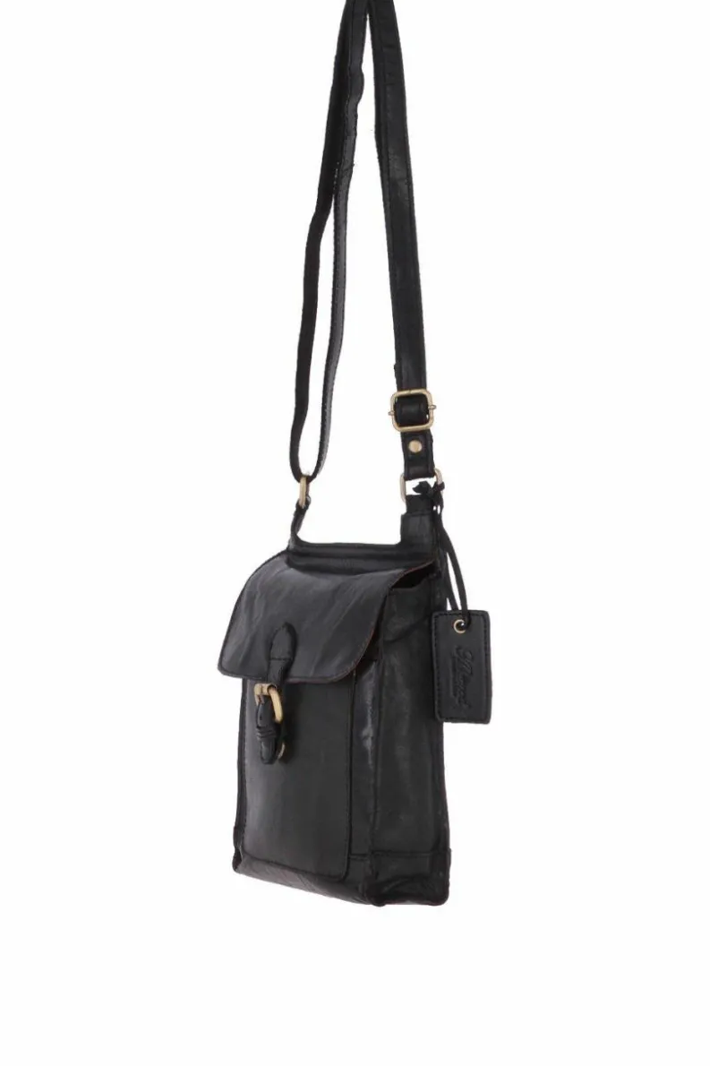 Shoulder Bags*Ashwood Leather Vintage Small Leather Travel Shoulder Bag Black