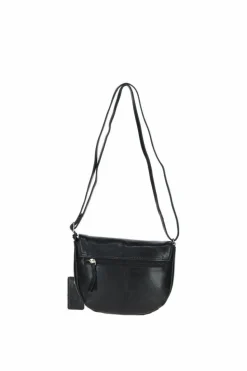 Handbags|Cross-Body Bags*Ashwood Leather Violet' Real Leather Flap-Over Crossbody Bag Black
