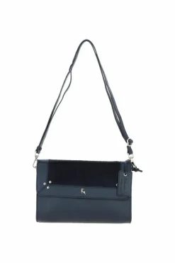 Cross-Body Bags*Ashwood Leather Viviana' Natural Hair On Hide Medium Cross Body Bag Navy