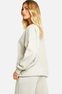 Sweatshirts|Hoodies & Sweatshirts*boohoo Washed Oversized Sweatshirt stone