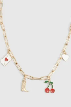 Necklaces*boohoo Western Charm Necklace gold