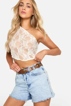Belts*boohoo Western Studded Ring Belt tan