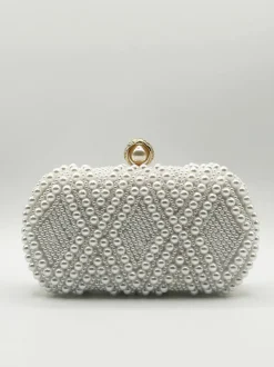 Handbags|Clutch Bags*SVNX Beaded Clutch Bag White
