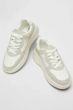 Trainers*Quiz Glitter Chunky Trainer White