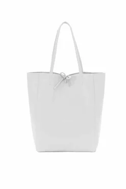 Tote Bags*Sostter Pebbled Leather Tote Shopper | BAEAL White