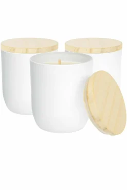 Candles & Diffusers|Candles*Nicola Spring Soy Wax Scented Candles - 130g - Coconut & Lime - Pack of 3 White