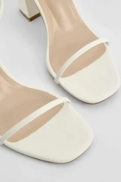 Heels*boohoo Wide Fit 2 Part Block Heels white