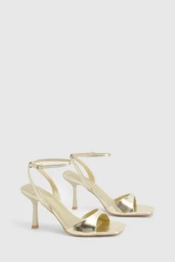 Heels*boohoo Wide Fit 2 Part Stiletto Heels gold