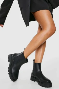 All Boots|Boots*boohoo Wide Fit Back Tab Chelsea Boots black