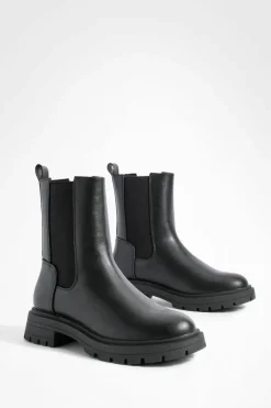 All Boots|Boots*boohoo Wide Fit Back Tab Chelsea Boots black