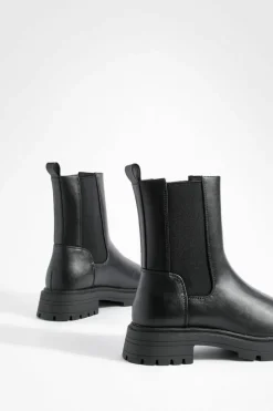 All Boots|Boots*boohoo Wide Fit Back Tab Chelsea Boots black