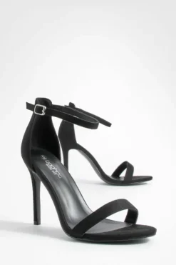 Heels*boohoo Wide Fit Barely There Basic Heels black