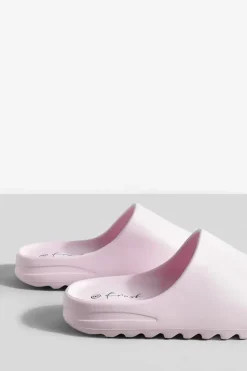 Sandals*boohoo Wide Fit Chunky Slider baby pink