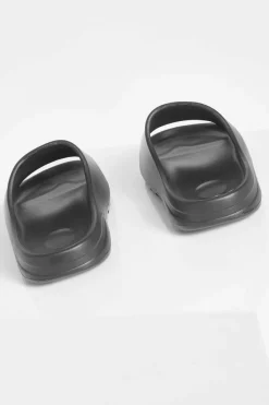 Sandals*boohoo Wide Fit Chunky Sliders black