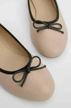 Ballet Flats|Flats*boohoo Wide Fit Contrast Bow Detail Ballets nude