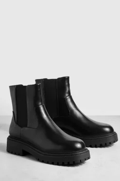 All Boots|Boots*boohoo Wide Fit Double Panel Chelsea Boots black