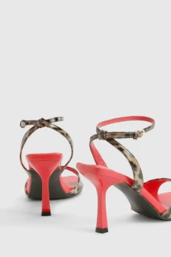 Heels*boohoo Wide Fit 2 Part Stiletto Heels leopard