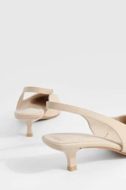 Heels|Boohoo Basics*boohoo Wide Fit Low Stiletto Slingback Court Shoe nude