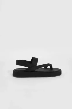Sandals*boohoo Wide Fit Neoprene Chunky Sandals black
