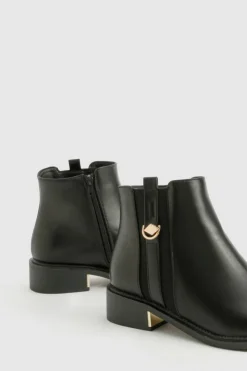 Ankle Boots*boohoo Wide Fit Panel Detail Chelsea Ankle Boots black