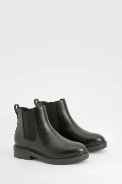 All Boots|Boots*boohoo Wide Fit Panel Detail Low Chelsea Boots black