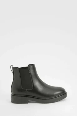 All Boots|Boots*boohoo Wide Fit Panel Detail Low Chelsea Boots black