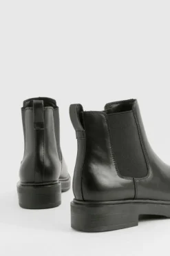All Boots|Boots*boohoo Wide Fit Panel Detail Low Chelsea Boots black