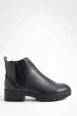 All Boots|Boots*boohoo Wide Fit Pull On Chelsea Boots black