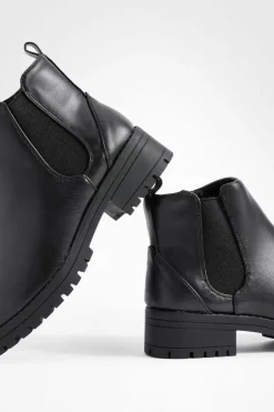 All Boots|Boots*boohoo Wide Fit Pull On Chelsea Boots black