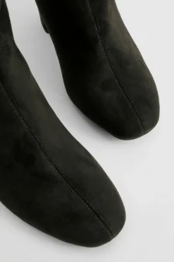 Over The Knee Boots|Heeled Boots*boohoo Wide Fit Ruched Heeled Knee High Boots black