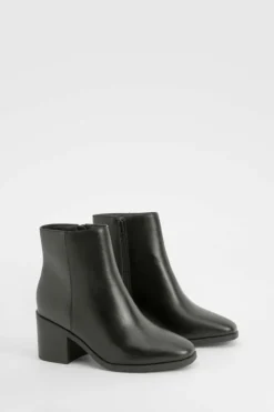 All Boots|Boots*boohoo Wide Fit Snake Panel Shoe Boots black