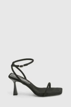 Heels*boohoo Wide Fit Square Two Part Heels black