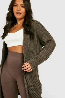 Cardigans|Jumpers & Cardigans*boohoo Wide Rib Chunky Cardigan chocolate