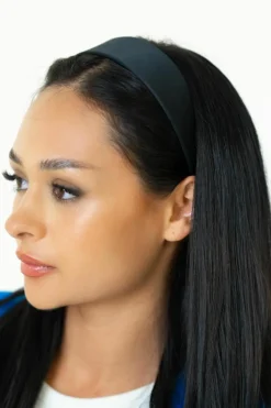 Hair Accessories*My Accessories London Wide Satin Headband Black
