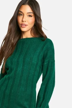 Maxi Dresses|Jumper Dresses*boohoo Wide Soft Rib Knitted Maxi Dress bottle