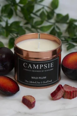 Candles & Diffusers|Candles*CAMPSIE Candles Wild Plum & Rhubarb Candle Tin Rose Gold
