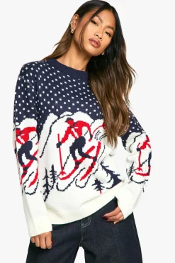 Jumpers|Jumpers & Cardigans*boohoo Winter Ski Knitted Jumper navy