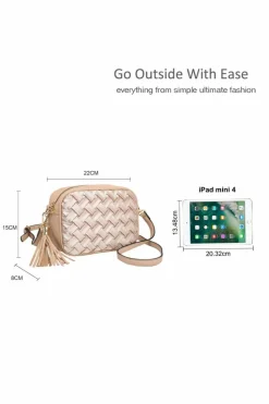Cross-Body Bags|Handbags*Kitise Women's Velvet Woven Pattern Crossbody Shoulder Handbag White