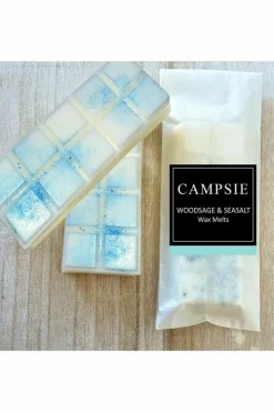 Candles & Diffusers|Candles*CAMPSIE Candles Woodsage & Seasalt Wax Melt Bar Duo White