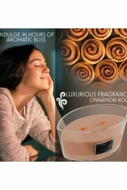 Candles & Diffusers|Candles*Deco Express Woodwick Candles - Cinnamon Roll Beige