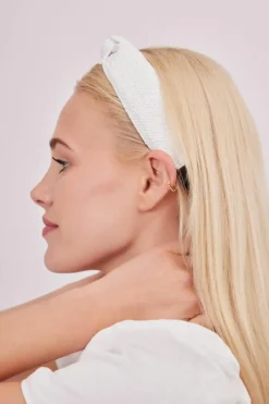 Hair Accessories*My Accessories London Woven Knot Headband in Pink White